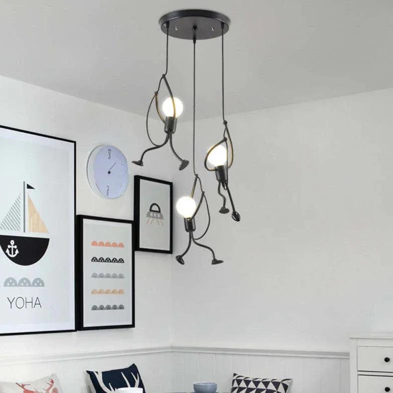 Modern White Pendant Light - Stylish & Playful Hanging Fixture for Kitchen Island, Dining Room & Bedroom Decor