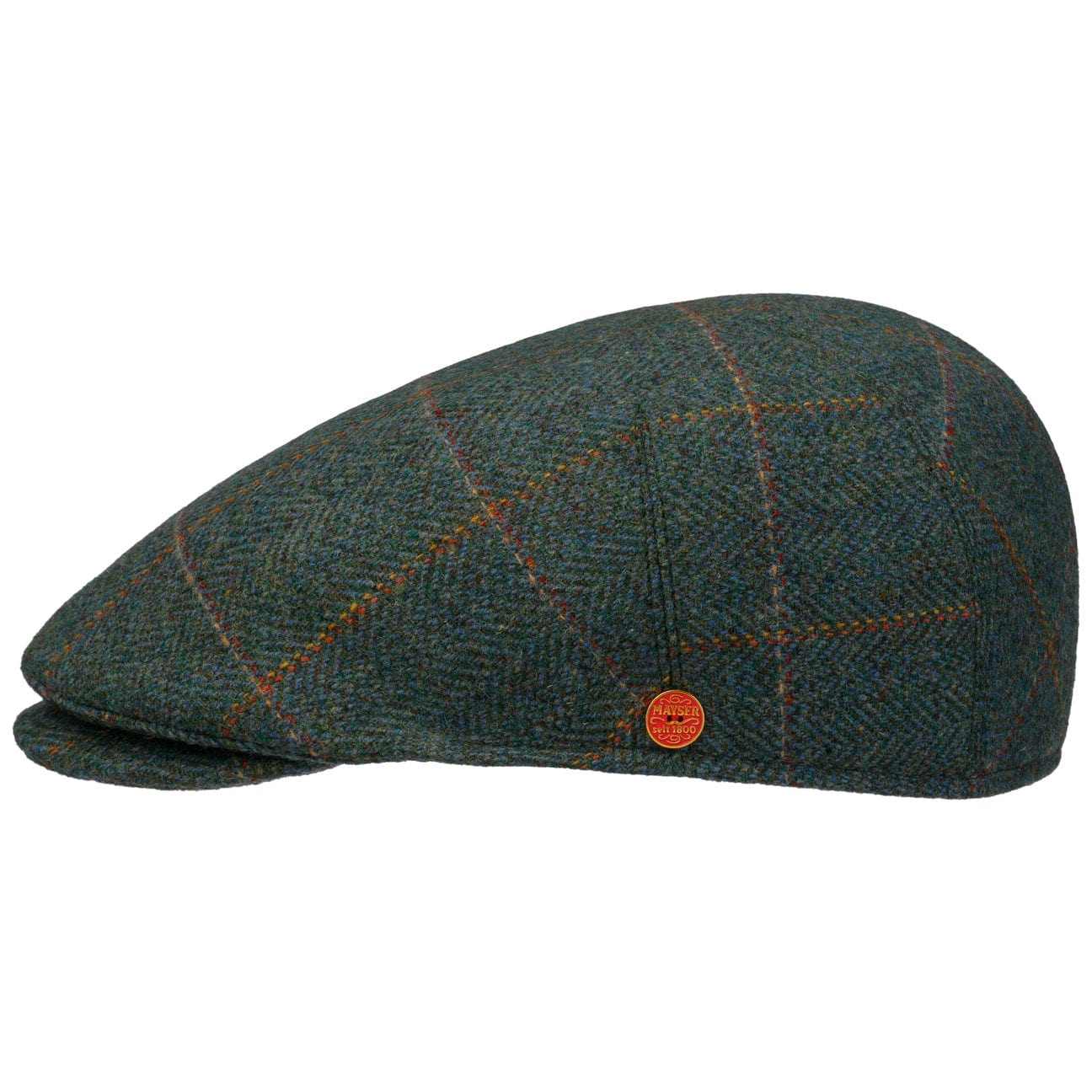 Mayser Sidney New Harris Tweed Flat Cap - Classic Wool Ivy Hat for Men | Perfect for Outdoor Activities, Casual Wear & Vintage Fashion