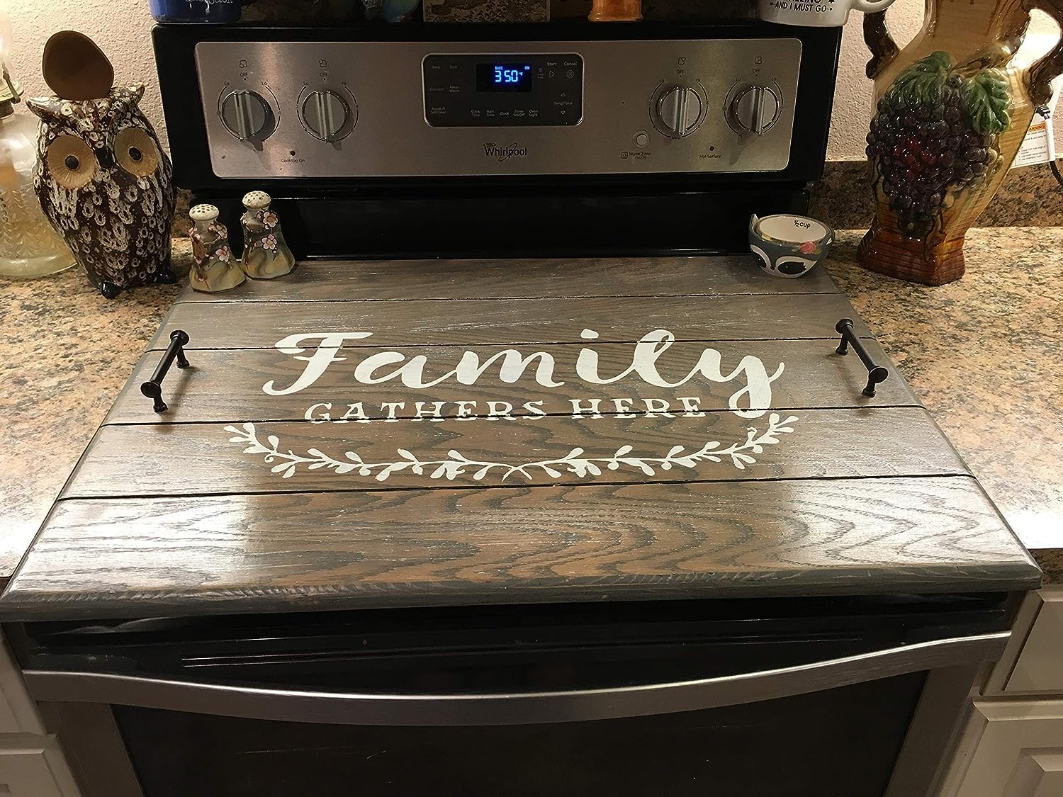 **Farmhouse Style Wooden Noodle Board & Stove Cover for Electric Stovetop – Perfect for Cooking, Serving, and Holiday Gifts**