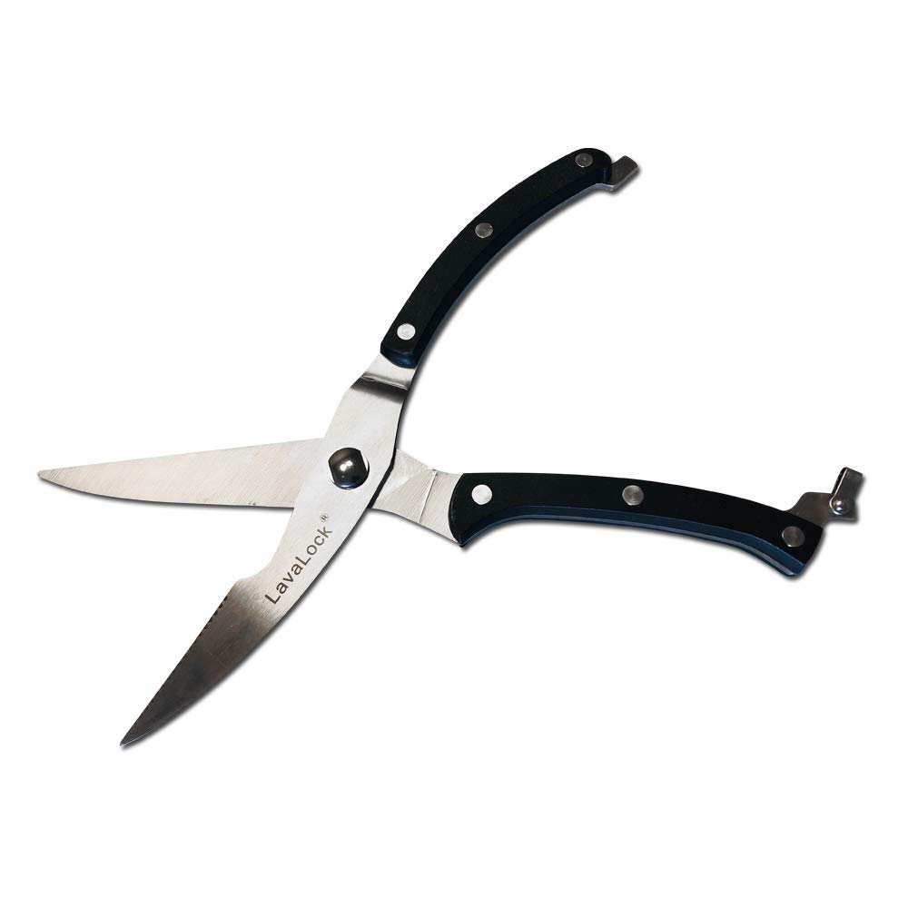 LavaLock Heavy Duty BBQ Scissors - Stainless Steel Poultry Shears for Kitchen & Grilling