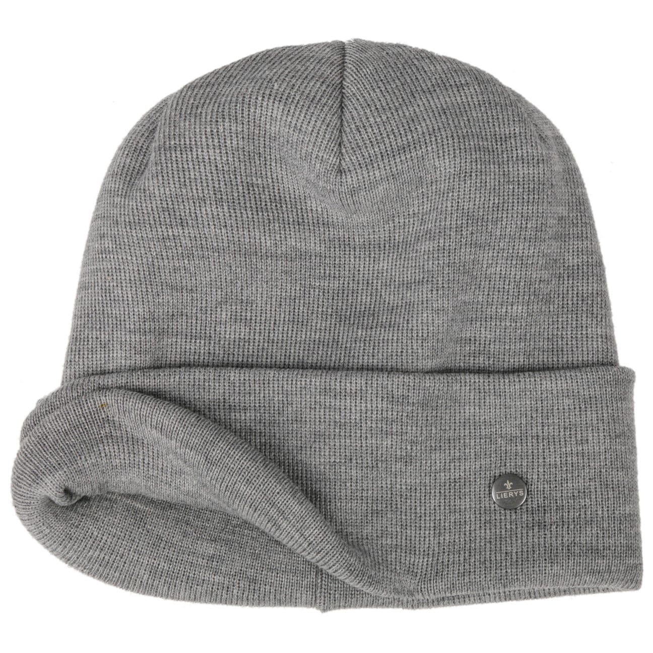 Lierys GOTS Certified Merino Wool Knit Hat with Foldable Cuff - Warm Winter Beanie for Outdoor Activities, Skiing & Hiking