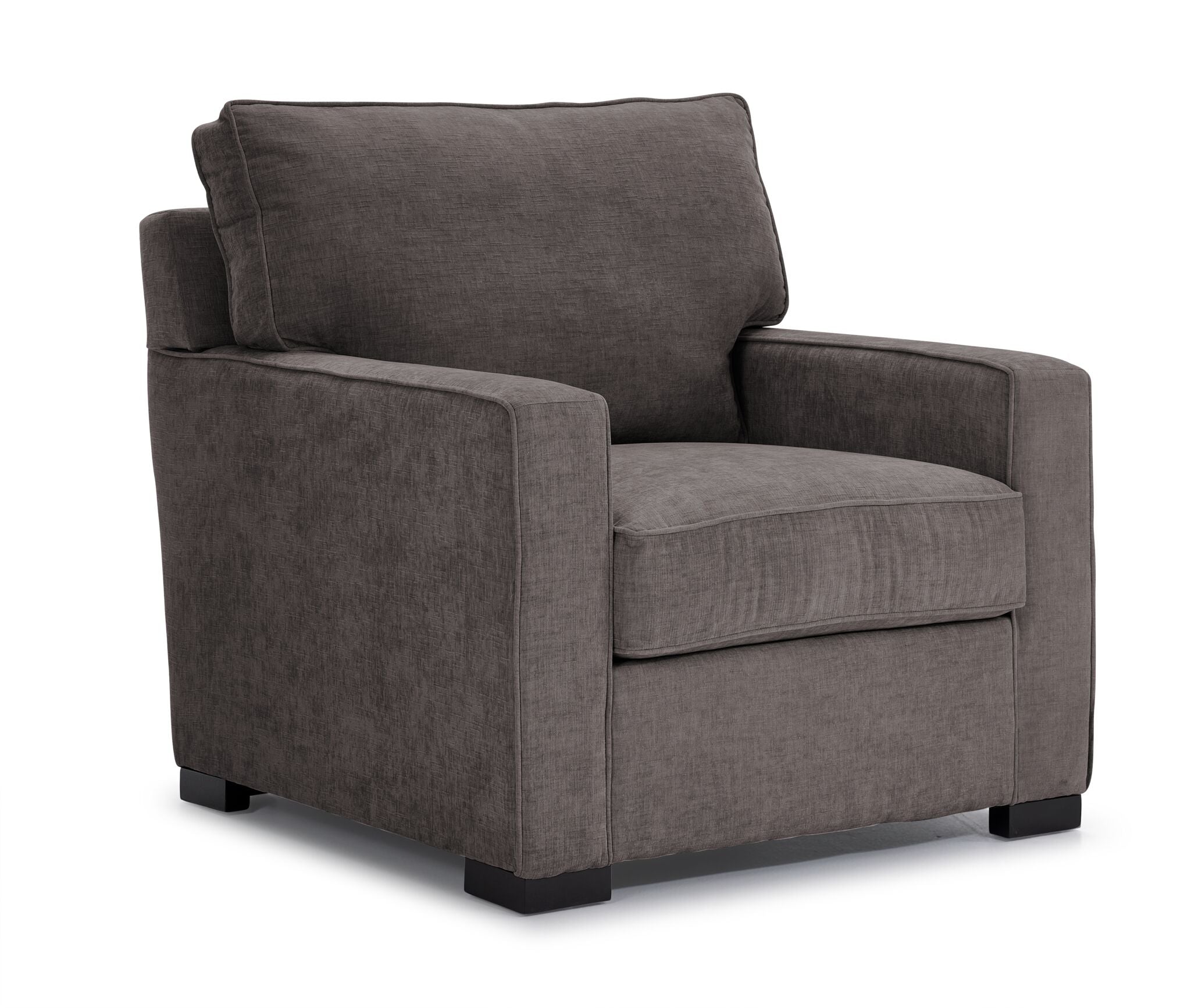 Charlotte Sofa and Chair Set in Pewter - Modern Living Room Furniture for Home Decor and Comfort