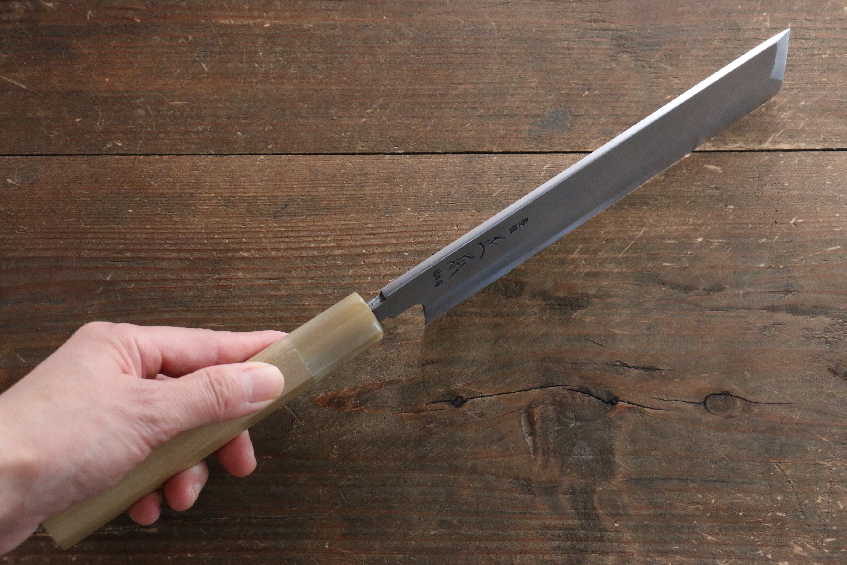 Masamoto Hongasumi White Steel No.2 Kakugata Usuba 180mm Japanese Chef Knife with Magnolia Handle - Perfect for Sushi, Vegetables & Precision Cutting
