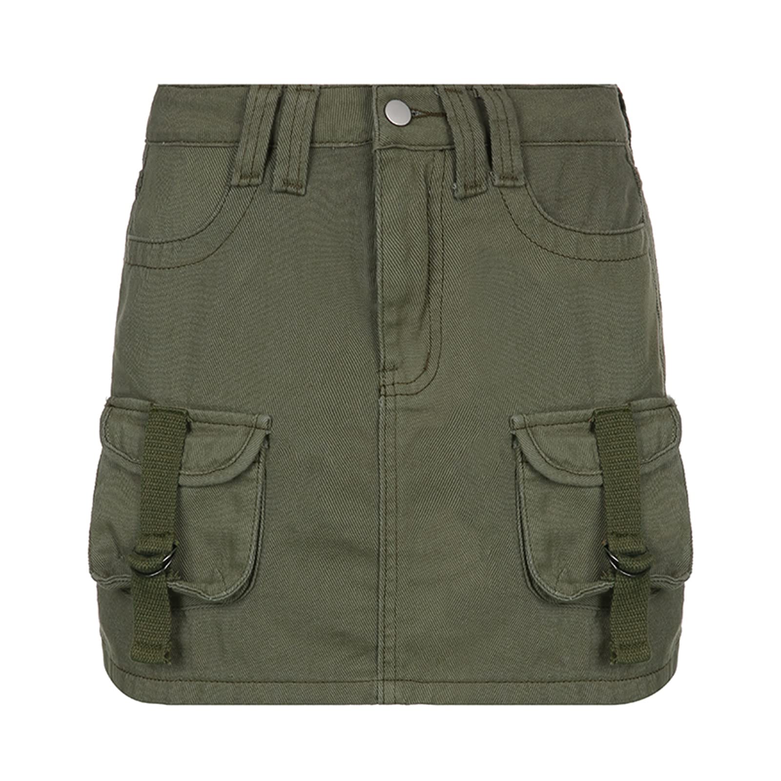 Y2K Women's Cargo Skirt - Harajuku Style A-Line Mini Skirt for Summer | Trendy Streetwear, Casual Outfits & Festival Fashion