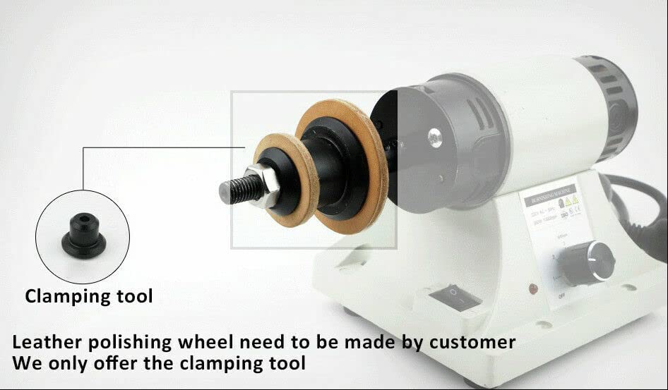Professional Leather Edge Burnishing & Polishing Machine - 110V, 0-8000RPM Adjustable Speed with Flexible Shaft Handle - Perfect for Leather Crafting, Shoe Repair & DIY Leather Projects