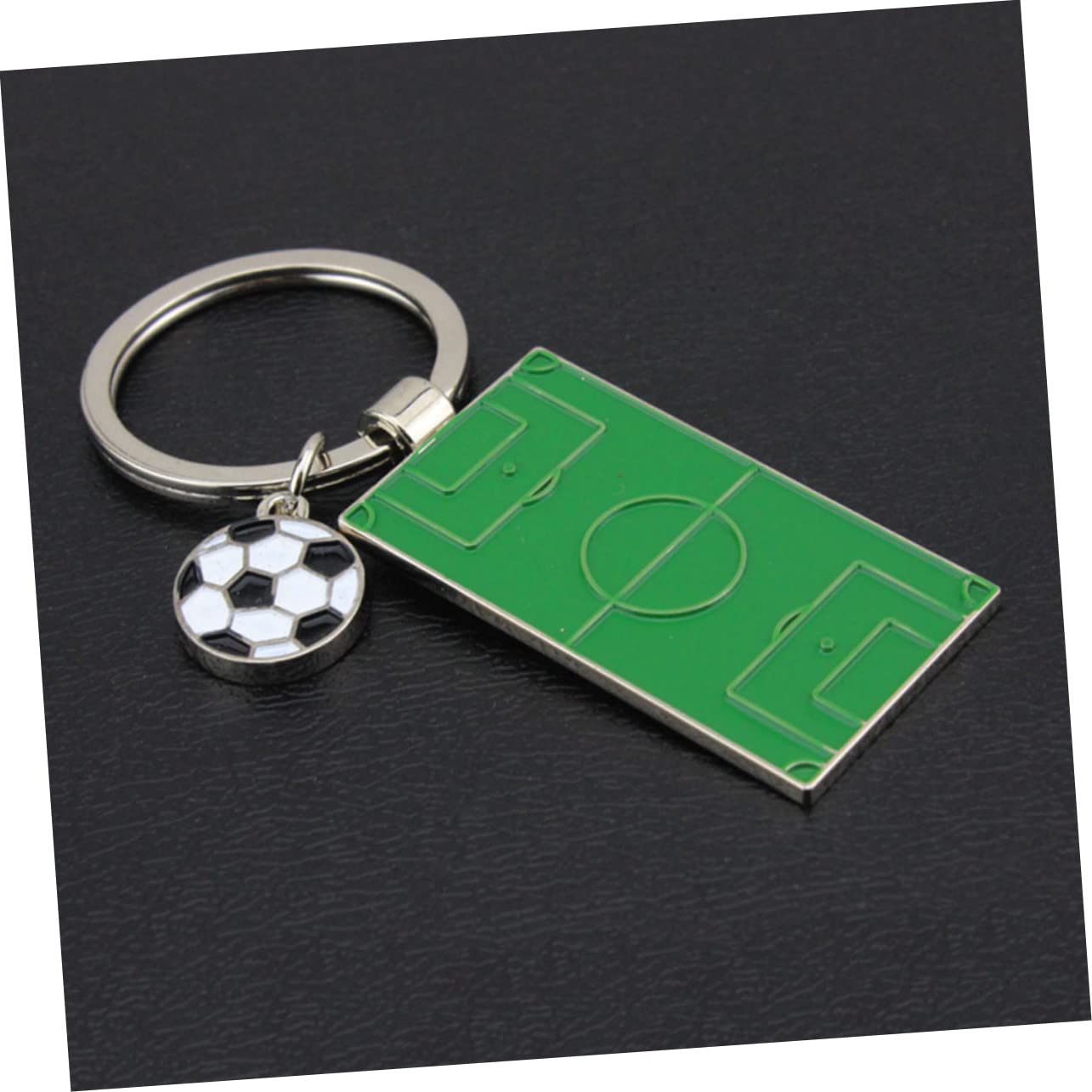 GAROZATION 2-Pack Mini Football Field Keychain - Zinc Alloy Sports Pendant for Keys, Backpacks & Gifts - Perfect for Football Fans, Players & Coaches - Great for Game Day, Fan Gear & Team Spirit