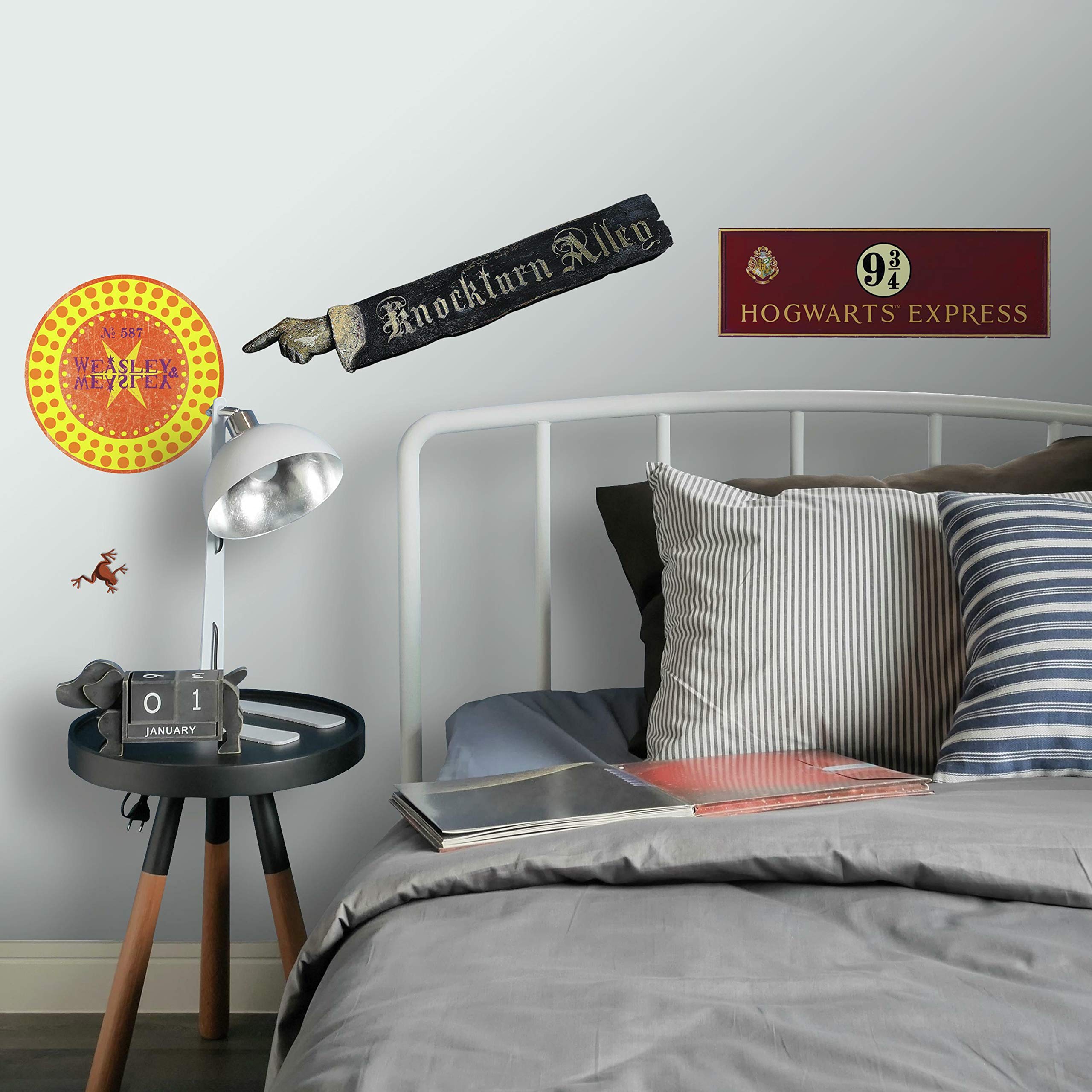 Harry Potter Wall Decals - Peel and Stick Removable Wall Stickers for Kids Room Decor, Nursery, Bedroom, Dorm - Officially Licensed Harry Potter Room Decorations (Set of 24) - Perfect for Harry Potter Themed Parties and Gifts