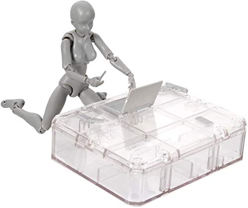 AXITWXIT Body-Kun DX & Body-Chan DX PVC Action Figure Model - Gray Female Poseable Artist Drawing Reference for SH Figuarts | Perfect for Comic Artists, Animators & 3D Designers