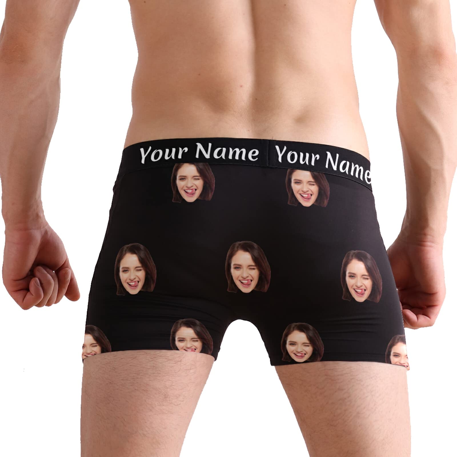 Custom Photo Men's Boxers Brief - Personalized Face Print Underwear for Men & Boys - Perfect for Gifts, Couples & Special Occasions