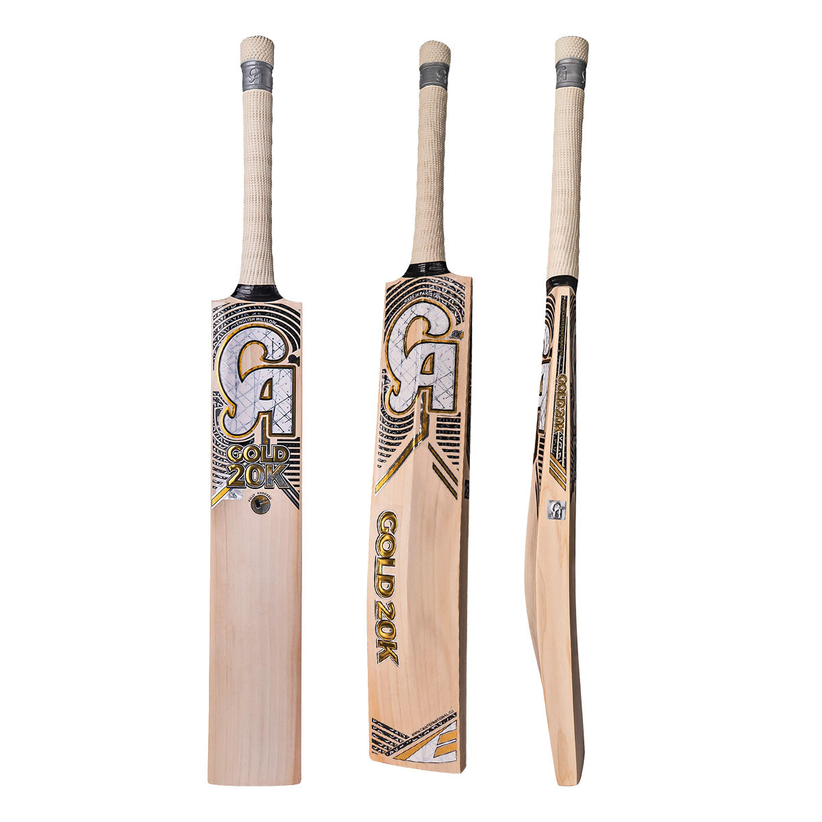 CA Gold 20K Cricket Bat - Premium English Willow Cricket Bat for Professional Players | Perfect for Matches, Training & Backyard Cricket Practice