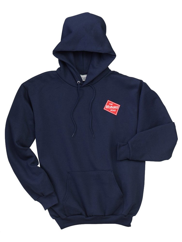 Milwaukee Road Pullover Hoodie Sweatshirt - Vintage Railroad Design, Comfortable & Warm Fleece - Perfect for Outdoor Activities, Casual Wear & Train Enthusiasts