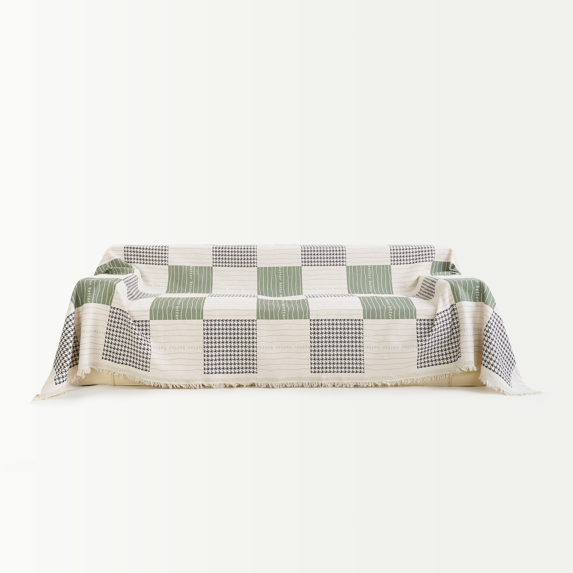 Soft Cotton Patchwork Blanket & Sofa Cover - Cozy Home Decor for Living Room, Bed, or Outdoor Use - Final Sale