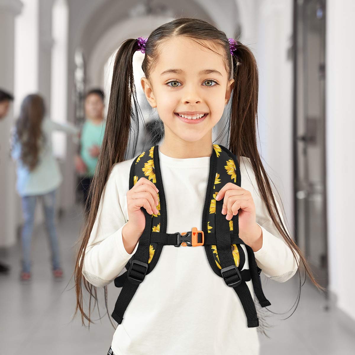 **Sunflower Backpack for Girls - Cute Yellow Floral Toddler Backpack for Preschool, Nursery, Travel & School | Perfect for Daycare, Outings & Daily Use**