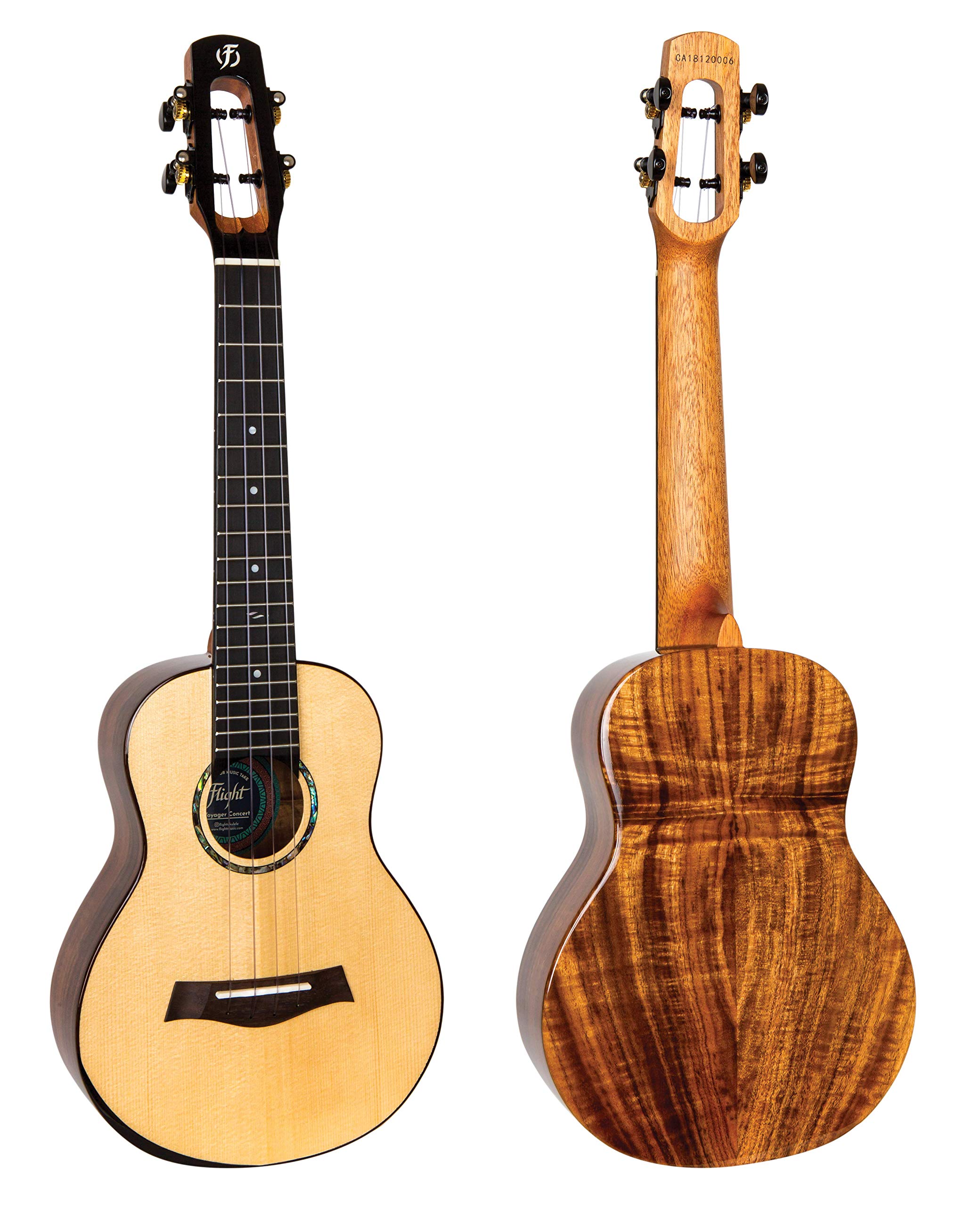 Voyager Concert EQ 4-String Ukulele with Built-in Pickup - Professional Acoustic Electric Ukulele for Beginners & Adults - Perfect for Travel, Beach, Camping & Live Performances