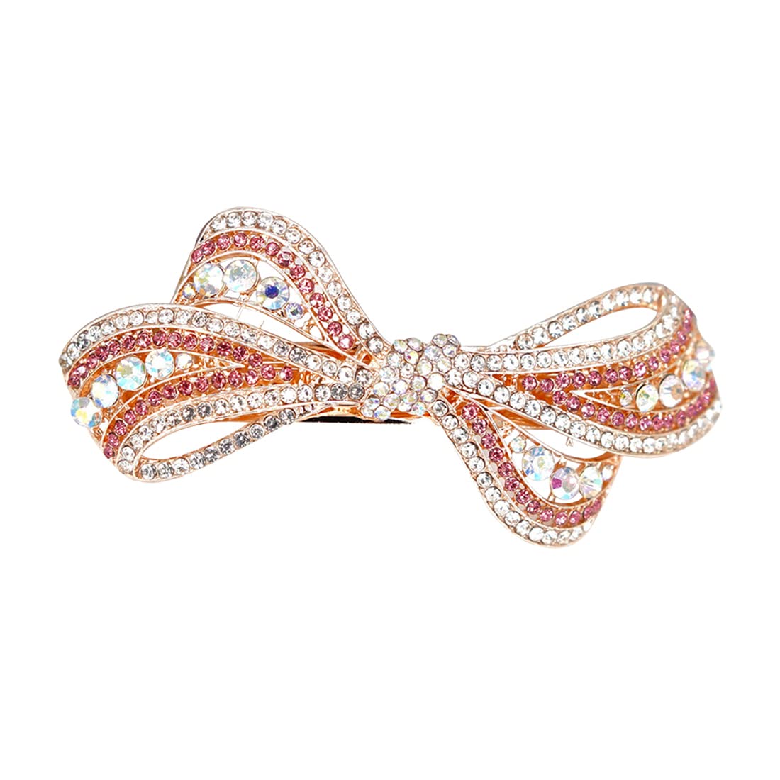 Yellow Crystal Hair Clips for Women & Girls - Elegant French Barrette Hair Accessories for School, Work, Parties & Special Occasions
