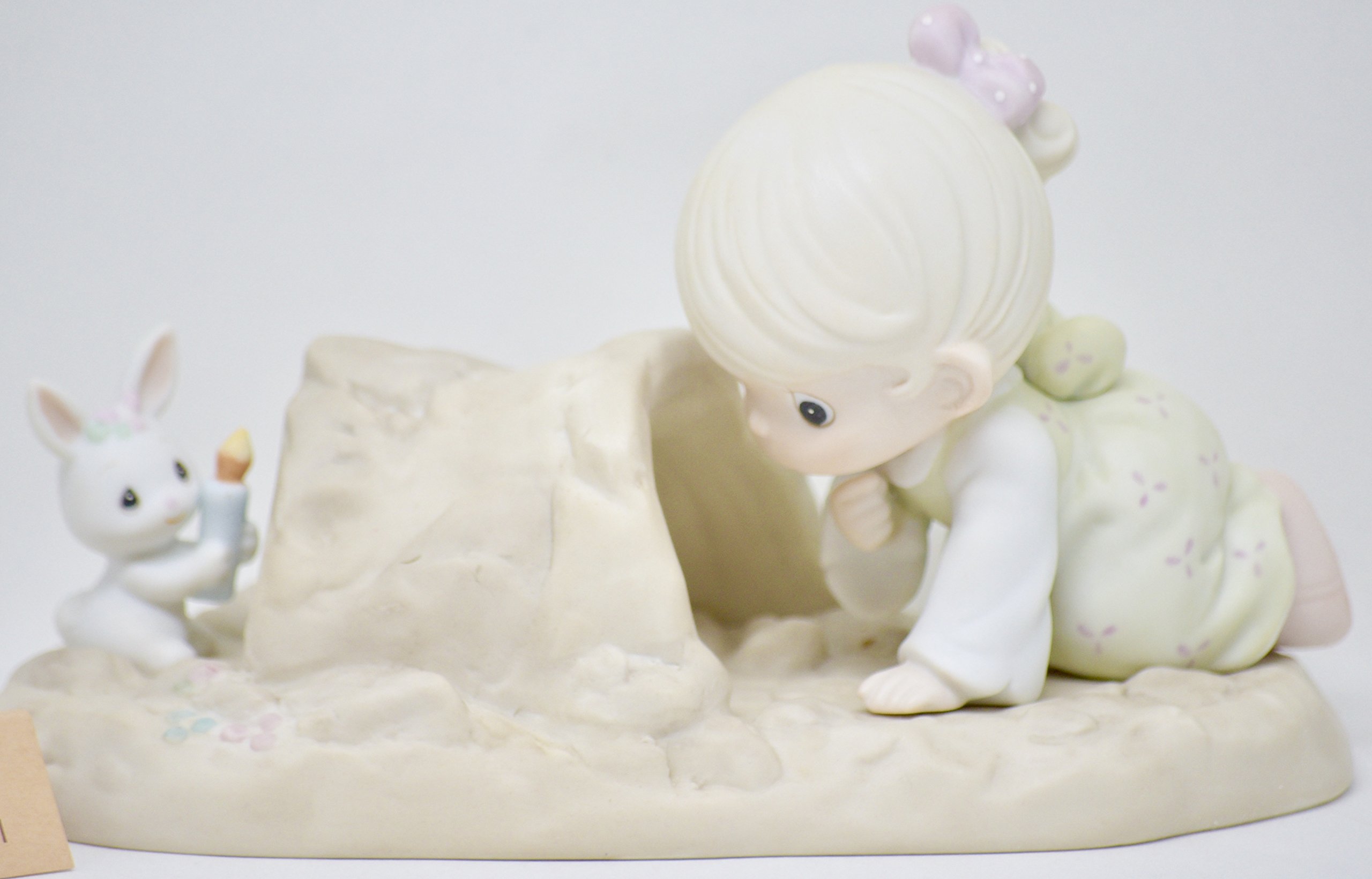 Precious Moments 'There's A Light At The End Of The Tunnel' Figurine 521485 - Inspirational Gift for Hope & Encouragement (Home Decor, Office Desk, Gift for Graduation, Illness Recovery)