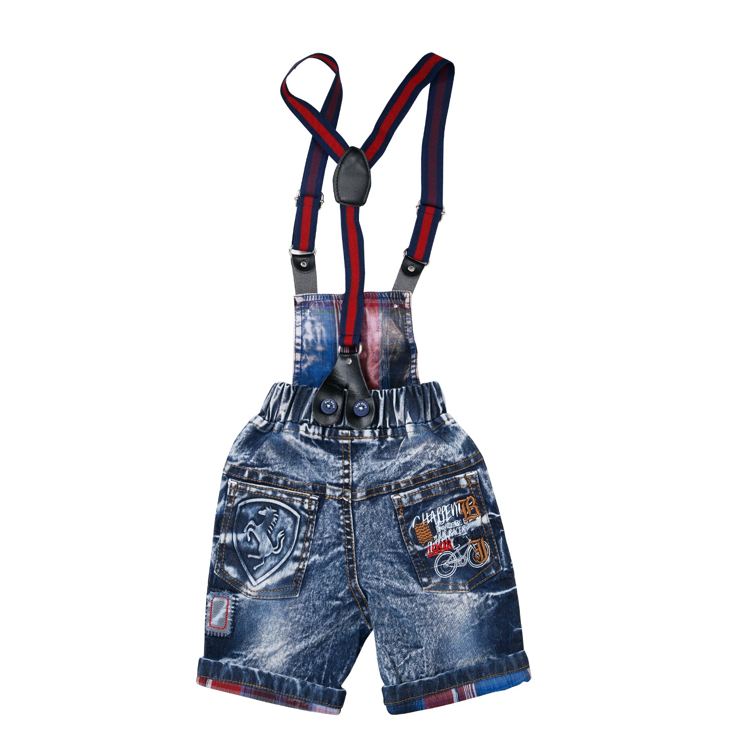 Bad Boys Half Dungaree Set - Trendy Kids Outfit for Playdates & Casual Wear | Comfortable Denim Romper for Toddlers & Boys