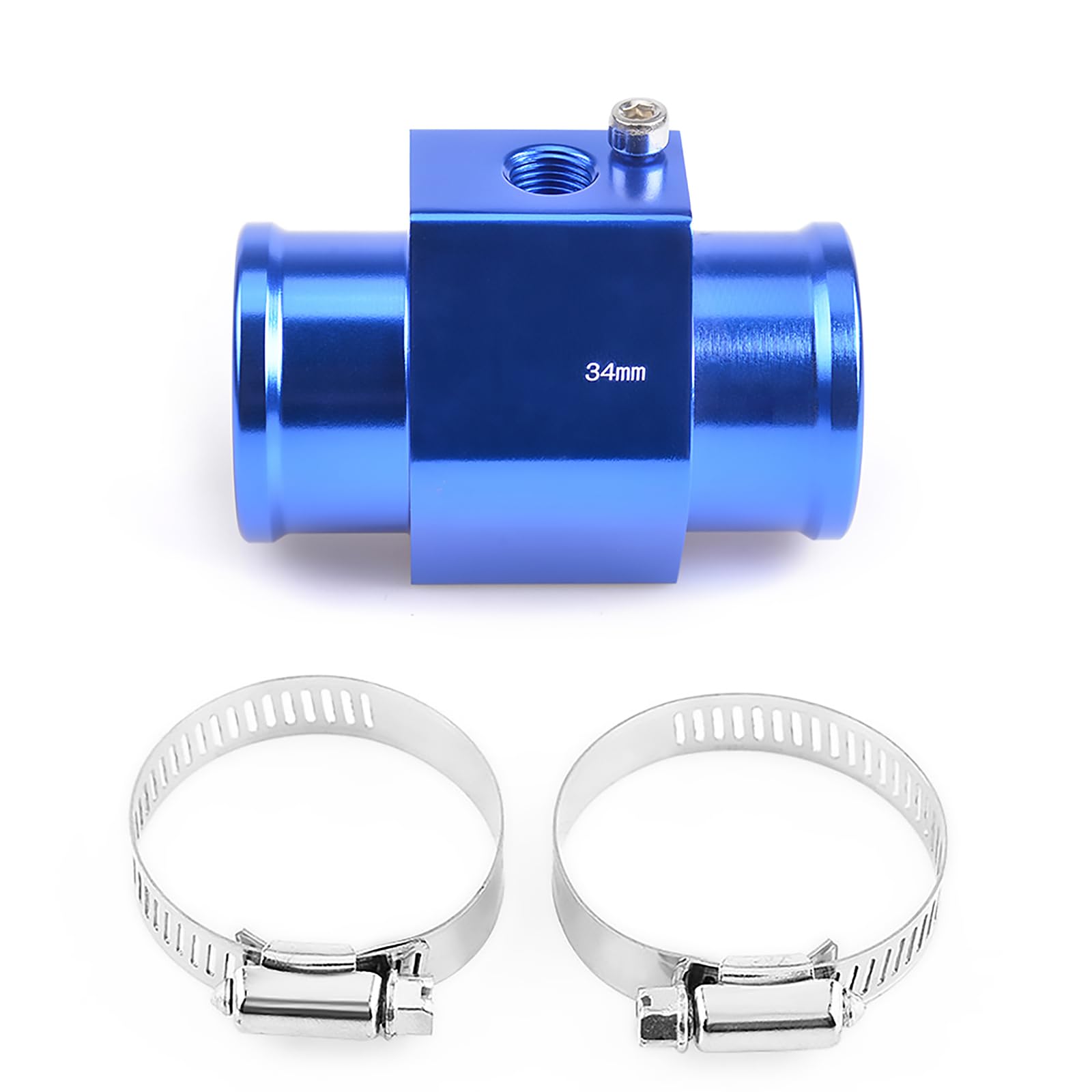 Aluminum Water Temp Gauge Joint Pipe 34mm - Radiator Sensor Adapter for Car Cooling System