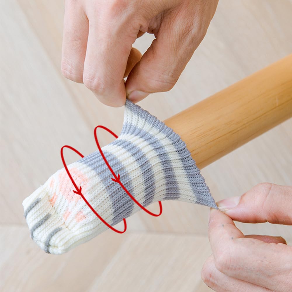16-Piece Chair Socks & Table Leg Protectors - Anti-Scratch, Noise-Reducing Elastic Fabric Pads for Desk, Sofa, Bed, Wardrobe & Cat Furniture - Perfect for Hardwood Floors & Pet-Friendly Homes