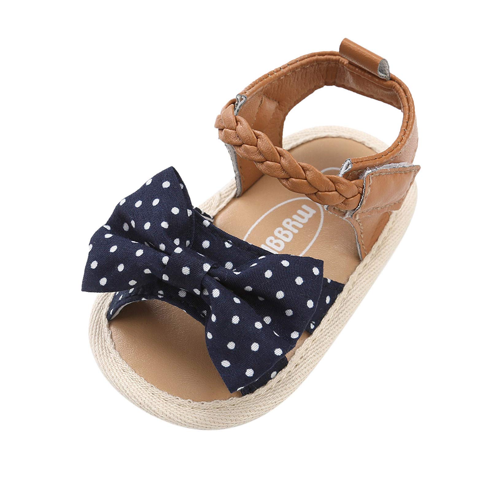 Non-Slip Baby Girl Sandals - Soft Bow Flat Shoes for Walking & Play