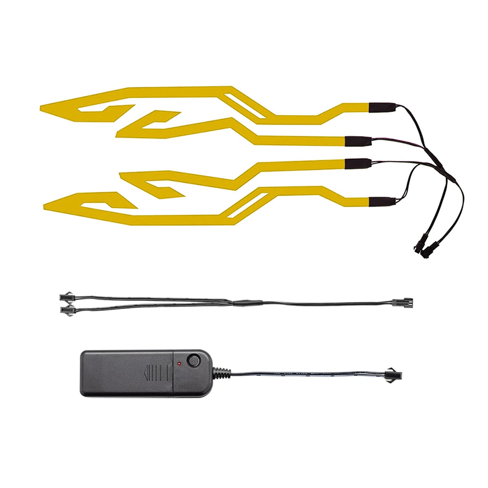 VideoPUP Motorcycle Helmet LED Light Kit - High Visibility Yellow Cycling Sticker Lights for Night Riding & Safety Signals | Perfect for Motorcycle & Bike Helmets - Ideal for Urban Commuting, Nighttime Adventures & Group Rides