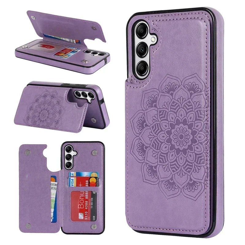 Samsung Galaxy S25 Ultra Wallet Case - Premium Flip Leather Cover with Card Slots & Kickstand - Perfect for Business, Travel & Everyday Use