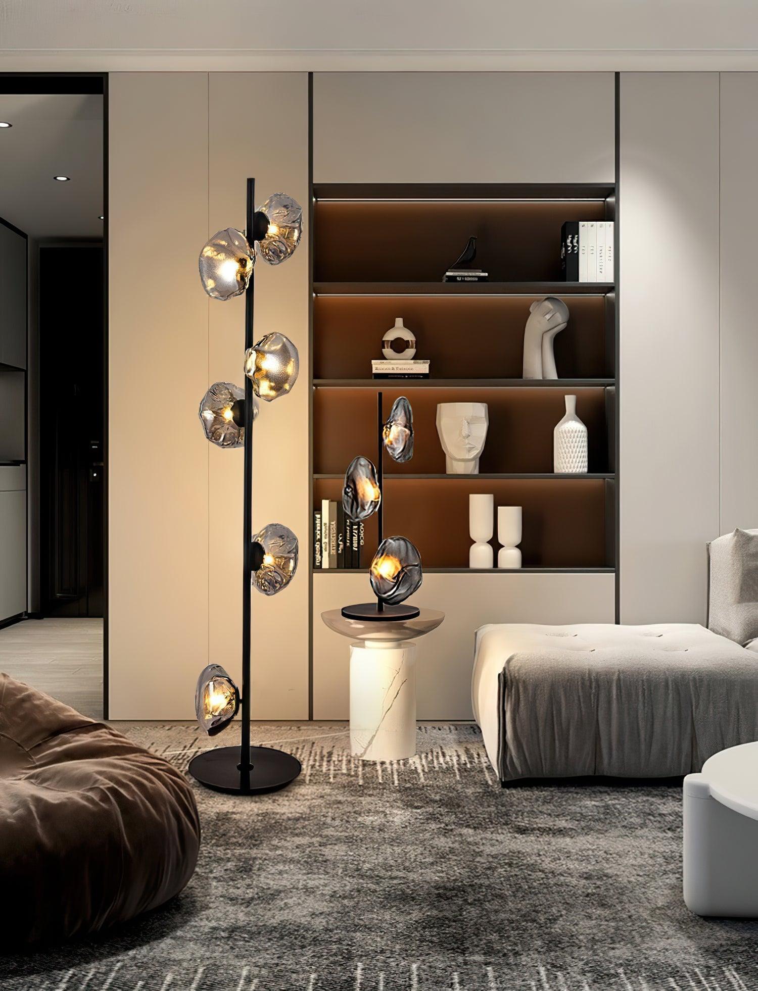 Elegant Glass Petals Table Lamp - Modern Home Decor for Bedroom, Living Room & Office - Soft Ambient Lighting for Relaxation & Reading
