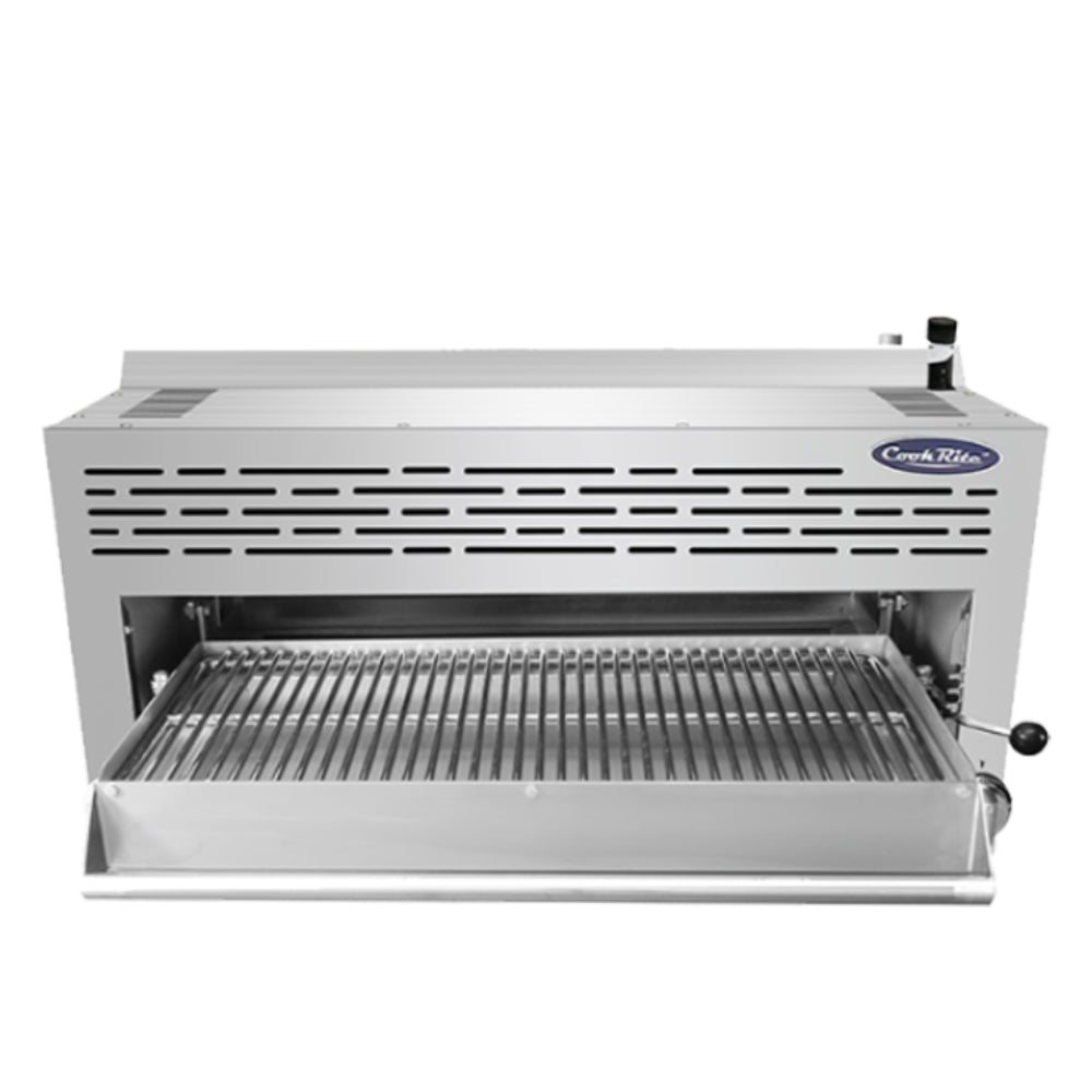 Atosa CookRite 36-Inch Commercial Salamander Broiler - 43,000 BTU Heavy-Duty Restaurant Equipment for Perfect Grilling & Melting - Ideal for Pizzas, Burgers, and Cheese Dishes in Professional Kitchens