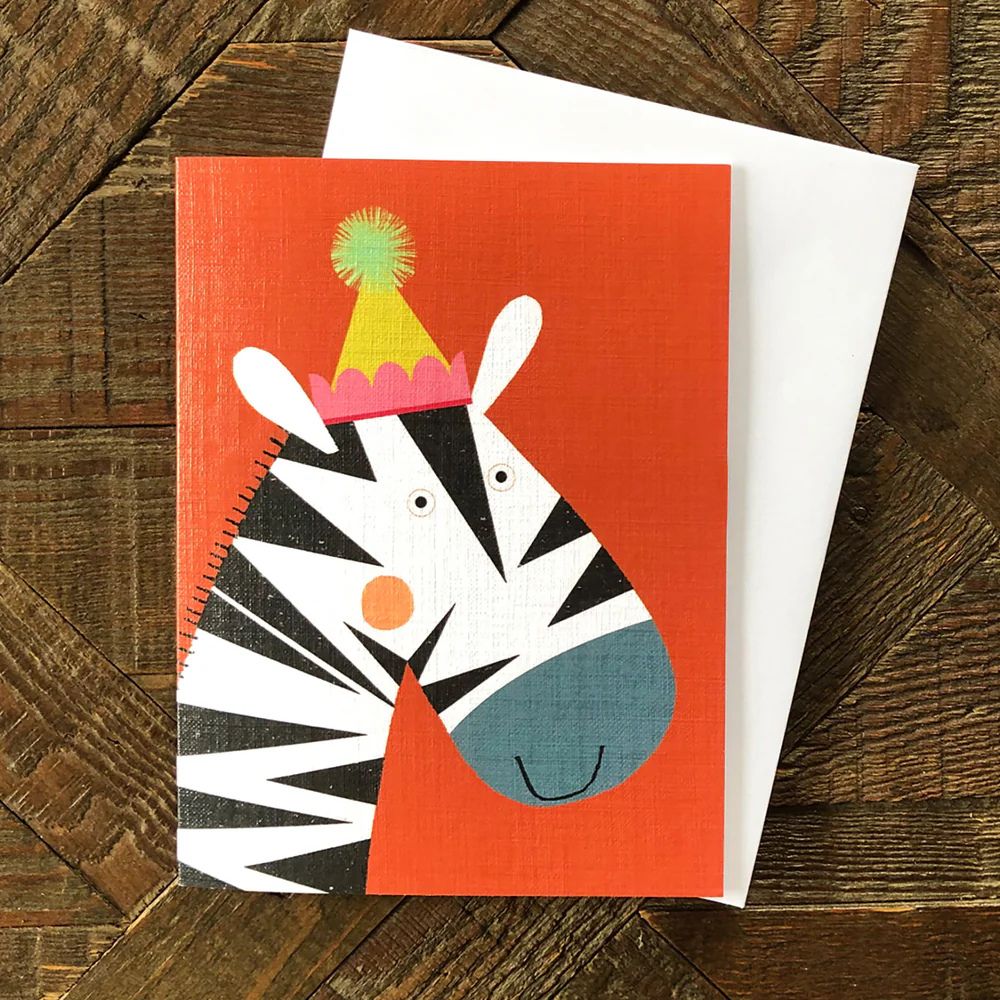 Zebra Birthday Card - Unique Animal-Themed Greeting Card for Birthday Wishes | Perfect for Kids, Teens & Wildlife Lovers