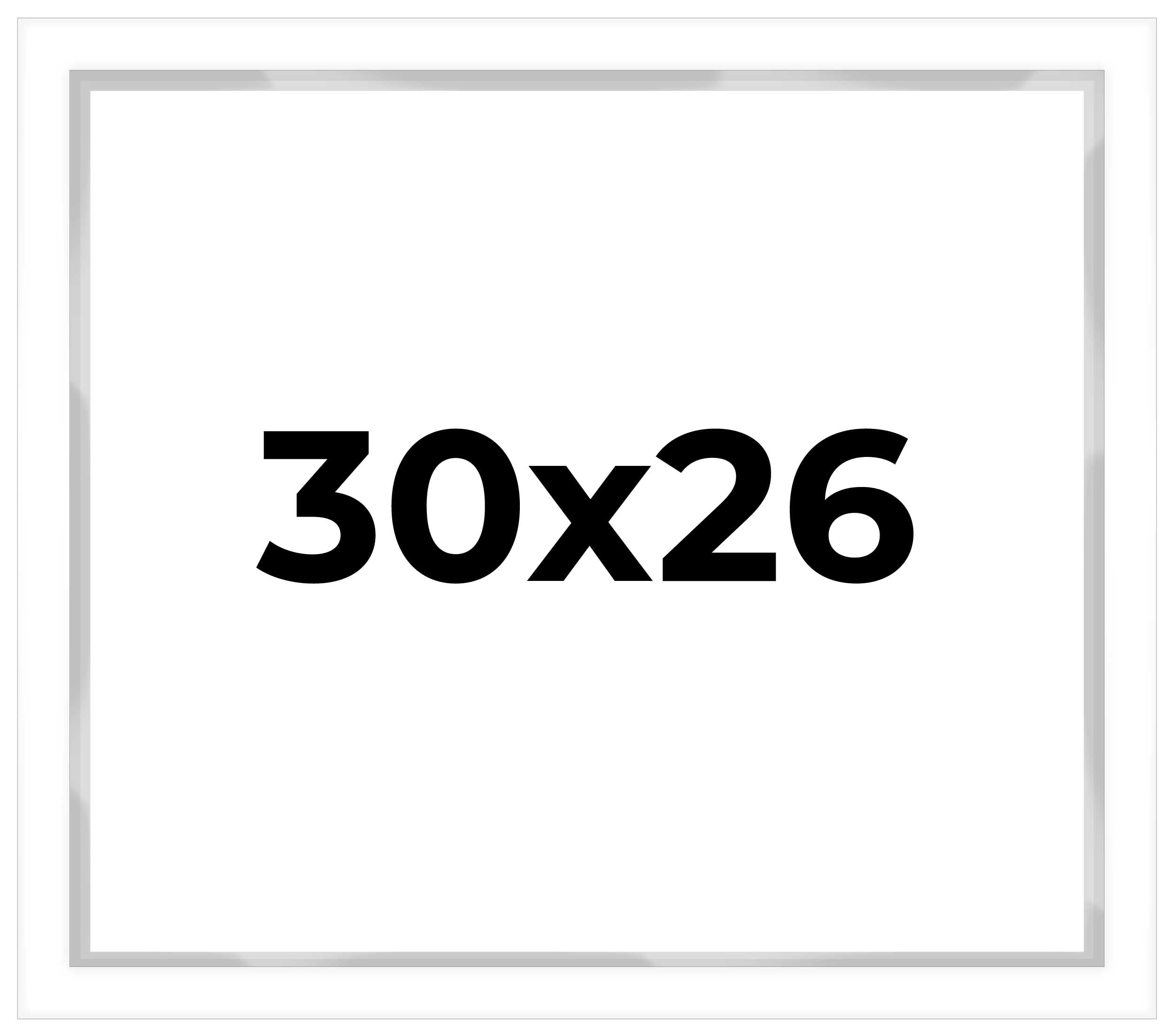 30x26 White Shadow Box Display Frame - 1 Inch Deep, 1.5 Inch Wide Moulding with Shatter-Resistant Acrylic, Acid-Free Foamboard Backing & Hanging Hardware - Perfect for Memorabilia, Photos, and Artwork Display