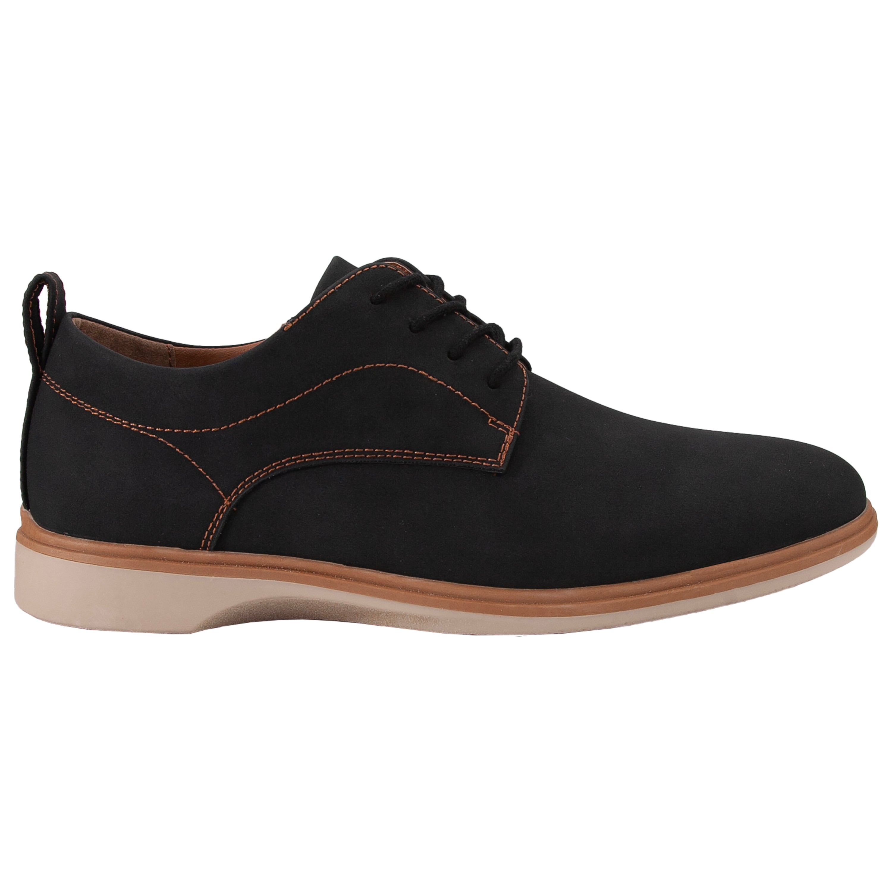 Men's Lisbon Black Buffed Leather Shoes - Comfortable & Stylish Footwear for Casual & Office Wear | Perfect for Daily Use, Business Meetings & Social Events