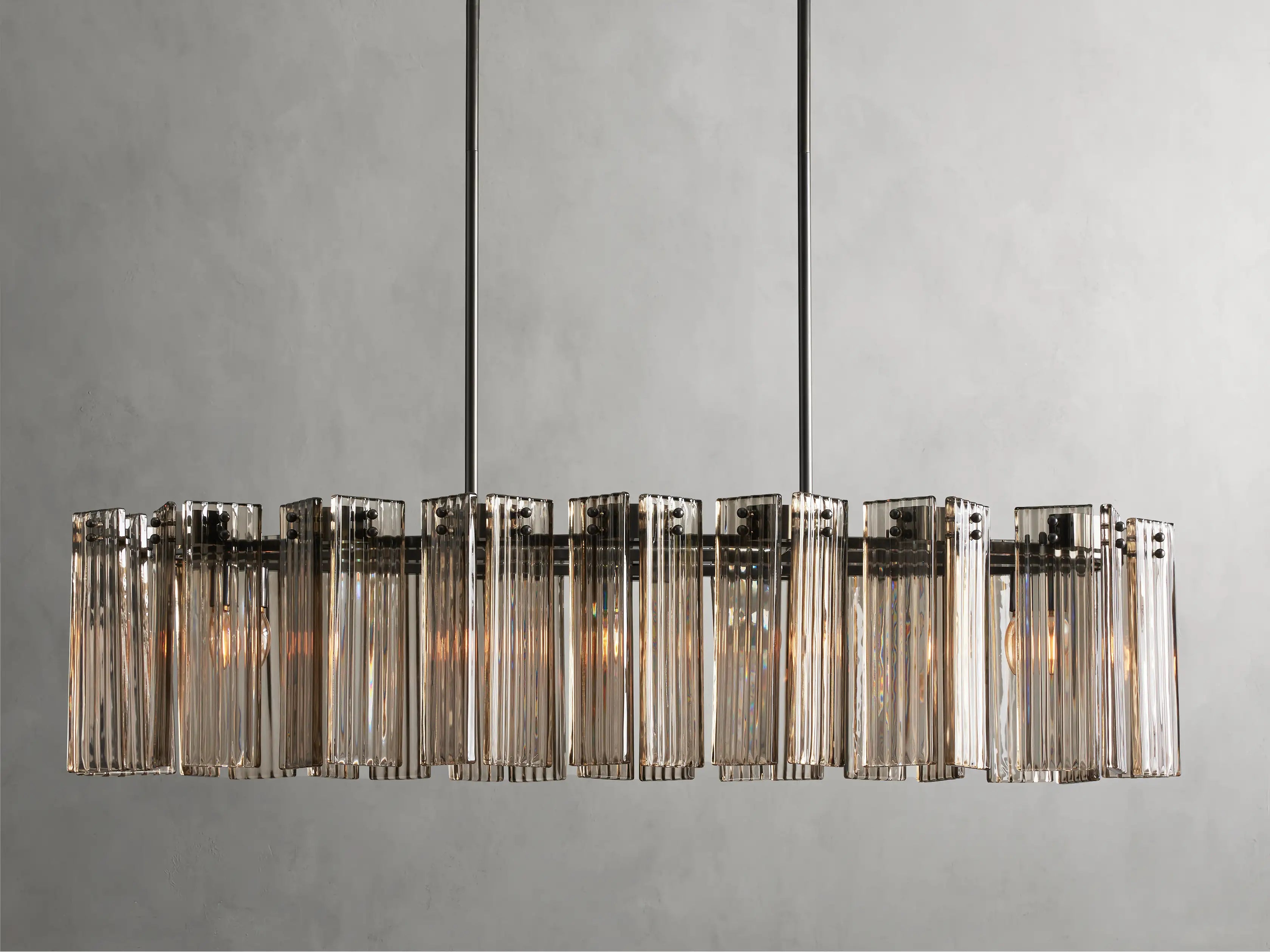 Delsie Oval Chandelier 51'' 63'' 72'' - Modern Crystal Ceiling Light Fixture for Dining Room, Living Room & Bedroom Lighting