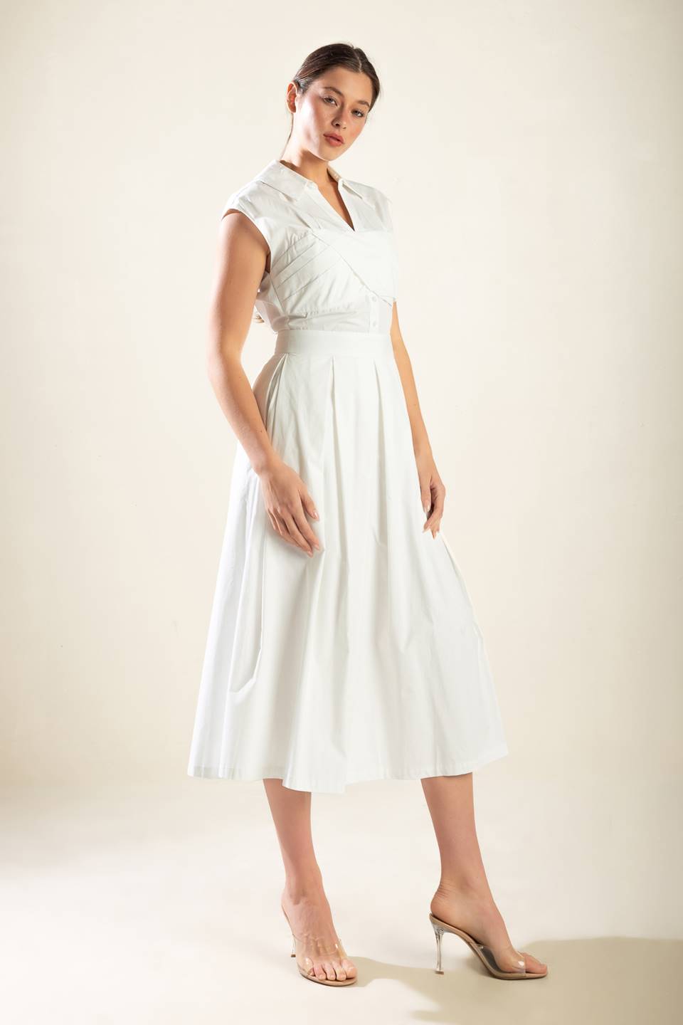 Dreamy Impression Floral Woven Midi Dress for Women - Boho Summer Beach Dress for Vacation, Date Night & Casual Outings