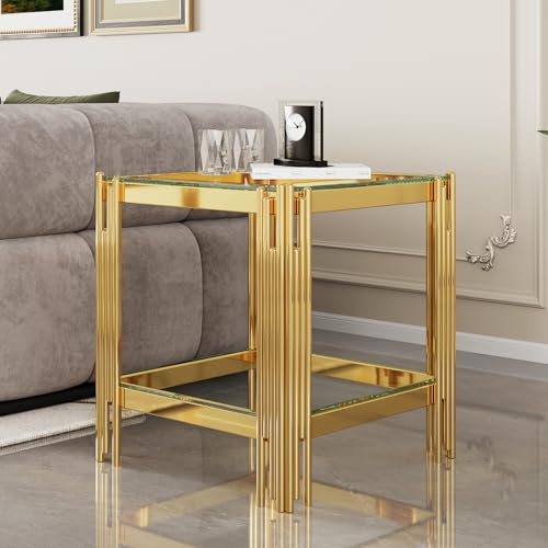 Clear Glass End Table
