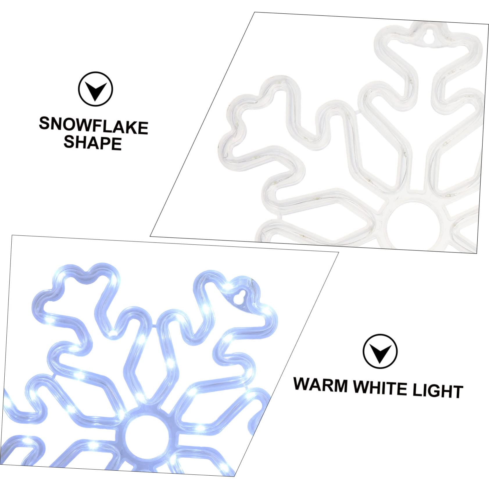 Angoily Snowflake Night Light - 2 Pack LED Christmas Snowflake Lights for Outdoor Wall Decor, Holiday & Winter Home Illumination | Perfect for Christmas, Patio, Garden, and Seasonal Festive Lighting