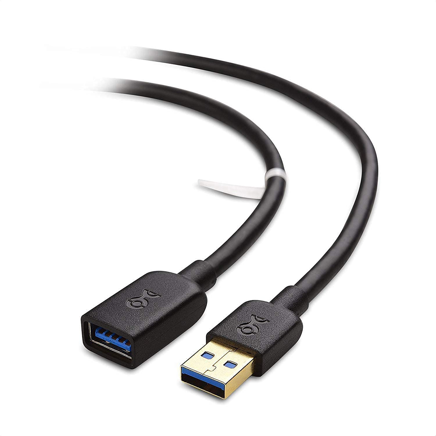 USB 3.0 A to B Cable 3ft & USB Extension Cable - High Speed Data Sync for Printers, Scanners, External Hard Drives | Durable Black Short Cable for Office & Home Use