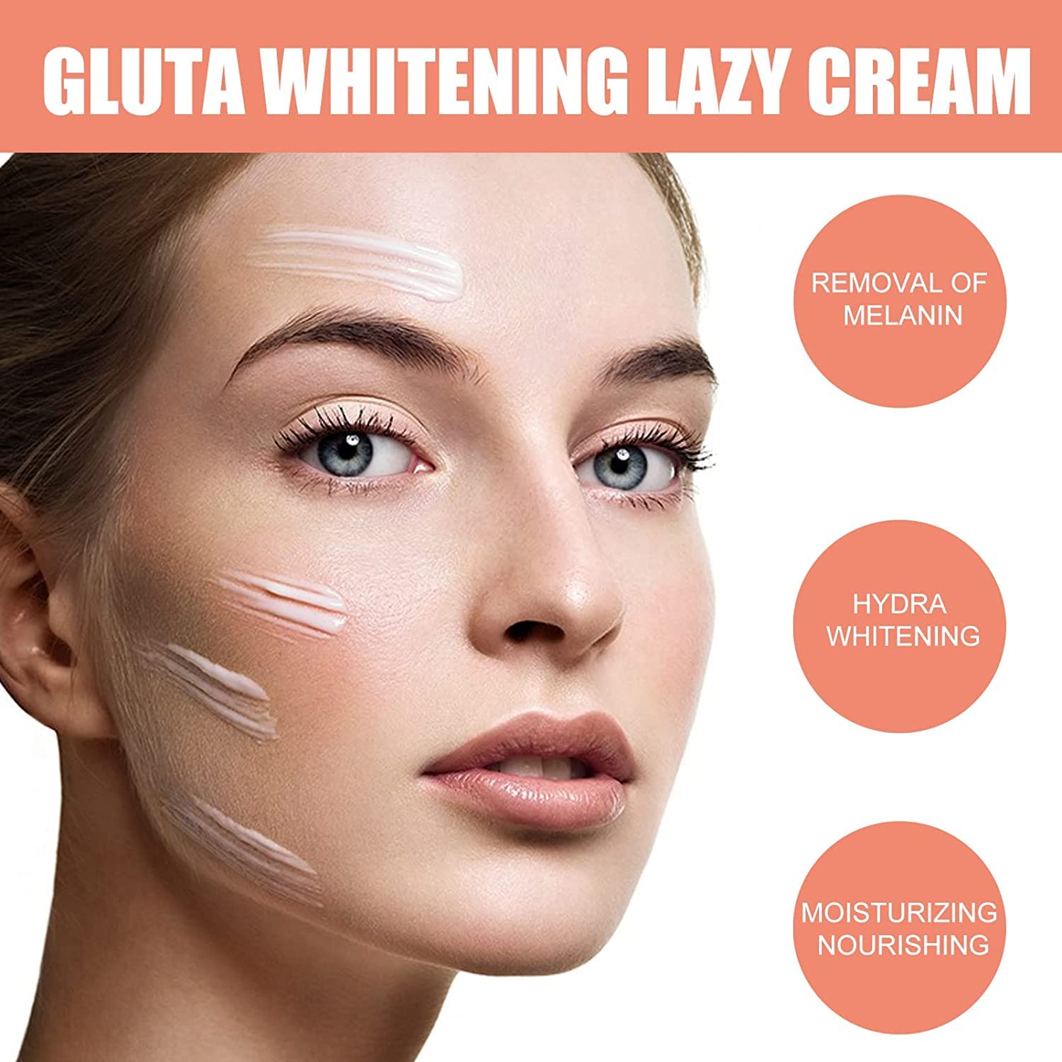 Gluta Whitening Facial Cream - Korean Moisturizing Day Cream for Brightening & Hydration | Perfect for Daily Skincare & Night Routine