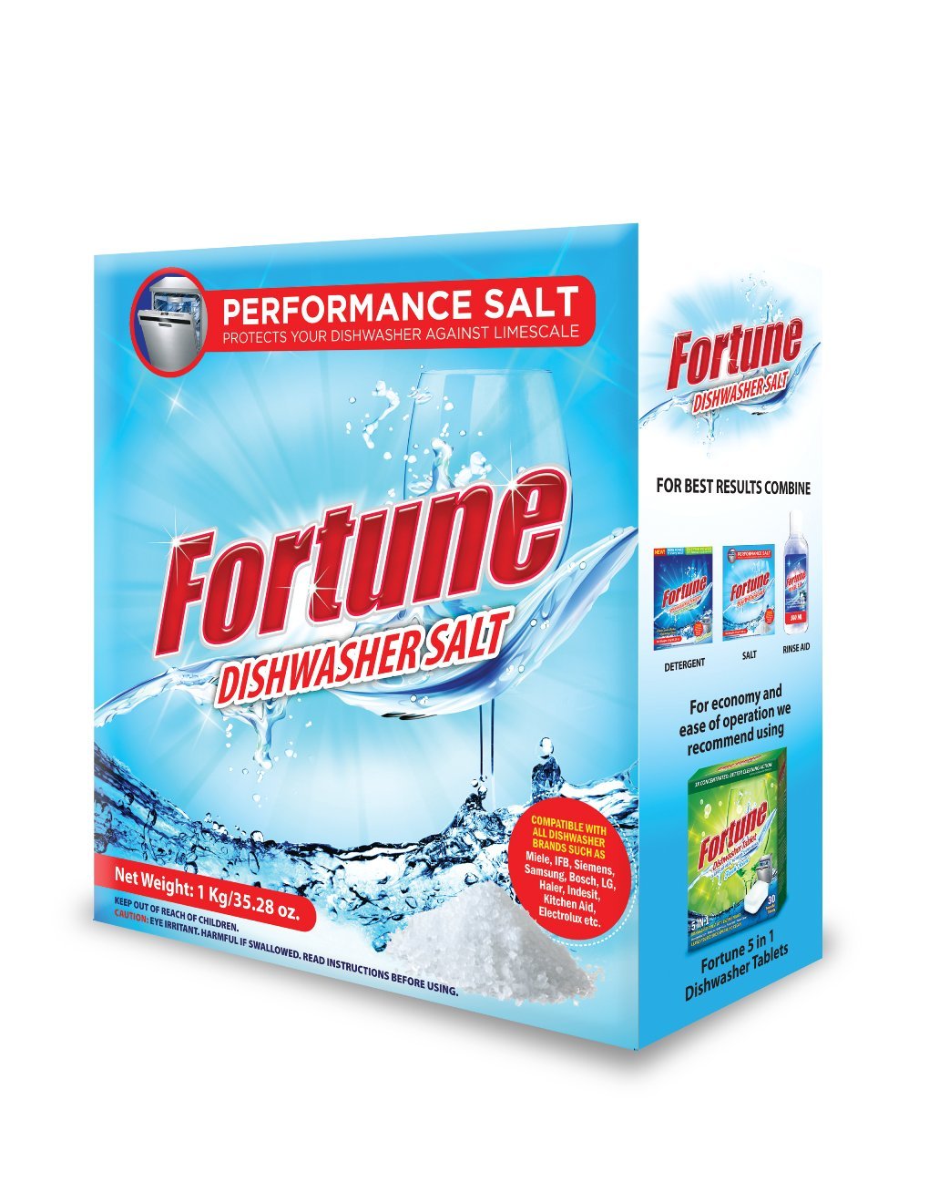 Premium Dishwasher Salt 1kg - 100% Pure & Effective for All Dishwasher Brands - Perfect for Hard Water Areas & Spotless Dishes