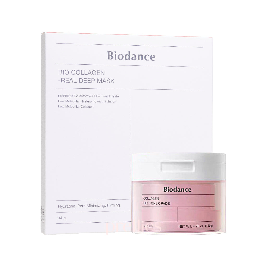 BIODANCE Bio Collagen Mask & Toner Pad Set - Hydrating Facial Treatment for Glowing Skin | Perfect for Daily Skincare Routine & Spa Night