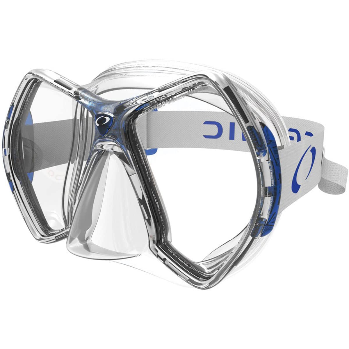 Oceanic Cyanea Ultra Scuba Mask with Clear Lens - Black/Gray Snorkeling Gear for Adults - Perfect for Underwater Exploration, Diving & Marine Life Observation