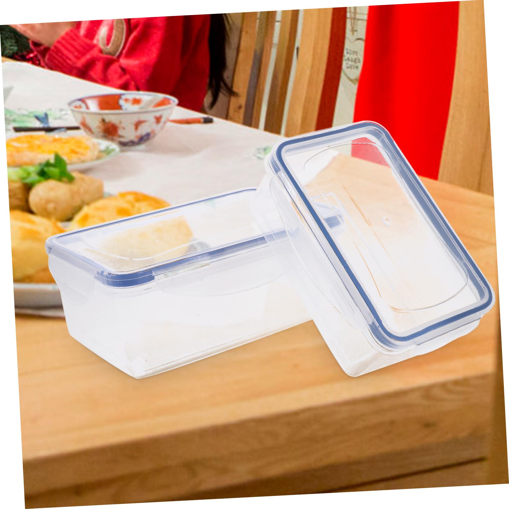 VOSAREA 4-Piece Airtight Food Storage Containers for Sandwiches | BPA-Free PP Plastic & Silicone | Microwave & Dishwasher Safe | Compact Lunch Box for Kids, Adults | Perfect for School, Work, Picnics & Travel