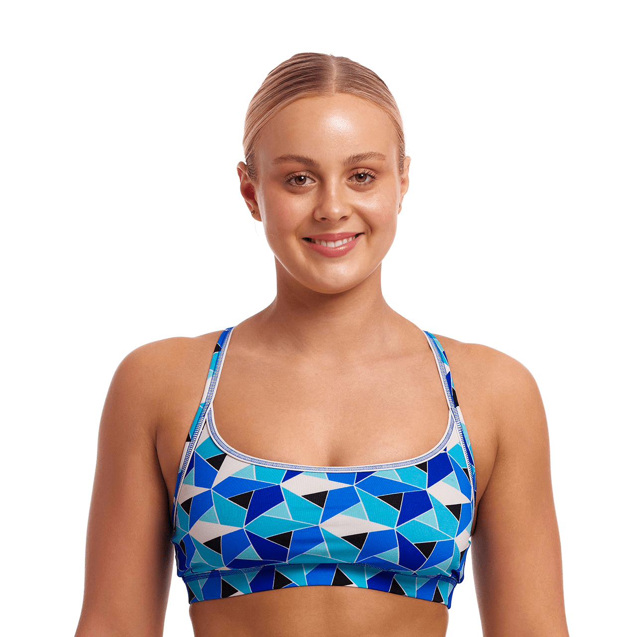 Funkita Tetra Tonic Women's Athletic Swim Top - High Performance Training & Competitive Swimwear for Pool, Beach & Water Sports