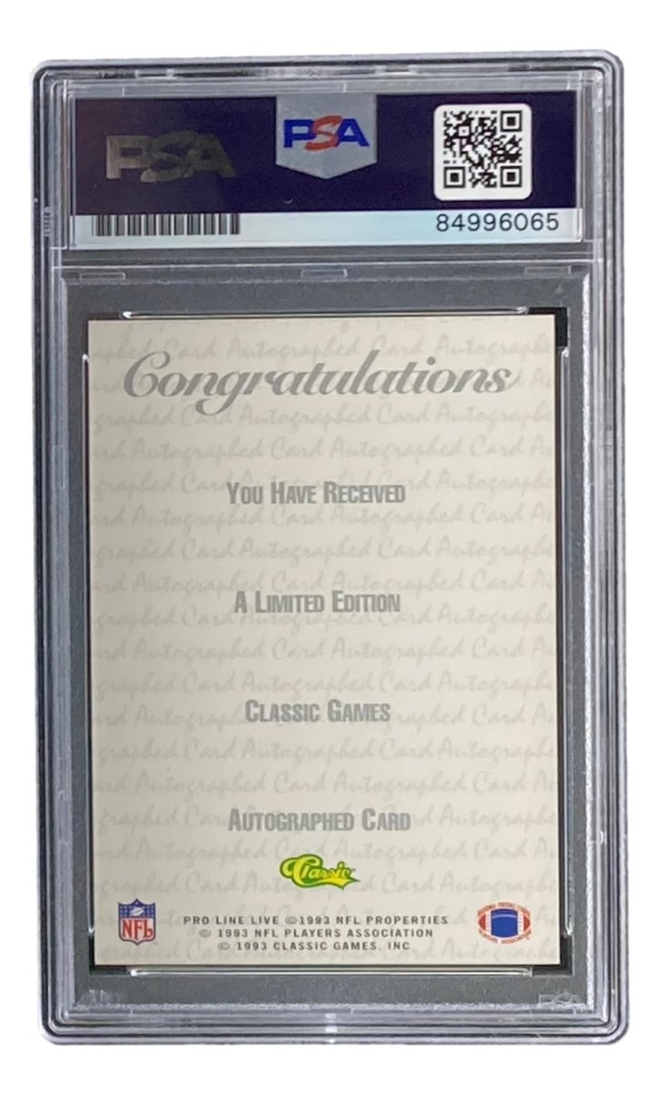 Andre Reed Autographed 1993 Classic Games Trading Card with PSA/DNA Certification - Perfect for NFL Memorabilia Collectors and Buffalo Bills Fans