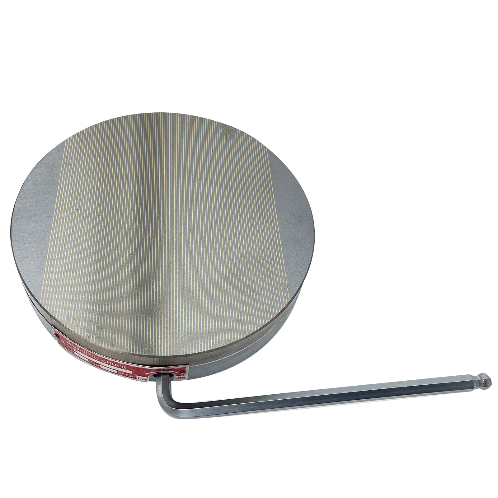 TECHTONGDA 9.8 Inch Round Permanent Magnetic Chuck - Fine Pole Sealed Chuck with >100 N/cm² Suction Power for Grinding Machines | Ideal for Precision Metalworking, CNC Machining & Industrial Applications