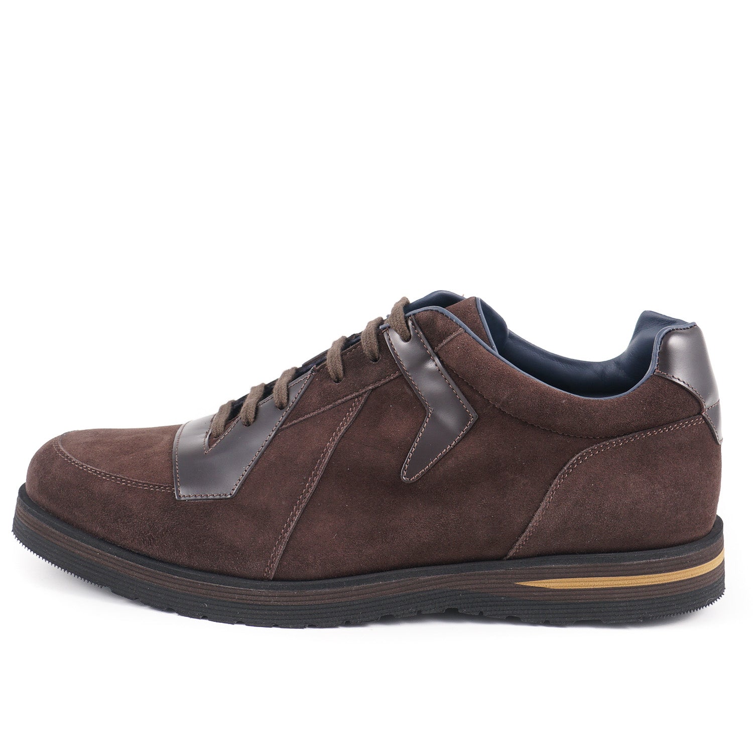 Zilli Men's Calf Suede & Leather Sneakers - Premium Comfort Casual Shoes for Walking, Travel & Everyday Wear