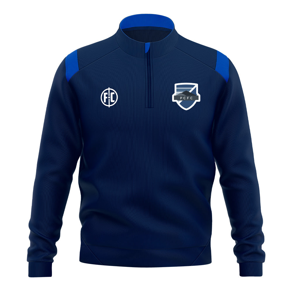 Porirua City FC Club Contrast 1/4 Zip Pullover - Lightweight Performance Training Top for Soccer & Casual Wear