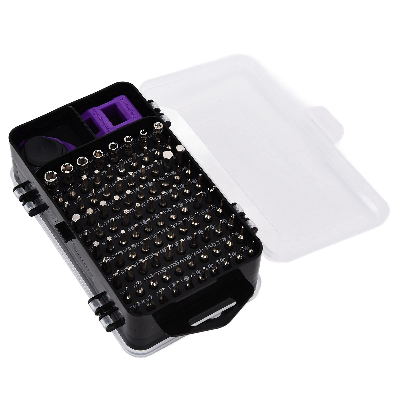 Magnetic Screwdriver Set - Anti-Slip Electronics Repair Tool Kit for Laptops, Phones & Watches | Labor-Saving Design (Purple) | Perfect for DIY Repairs, Home Maintenance & Tech Projects