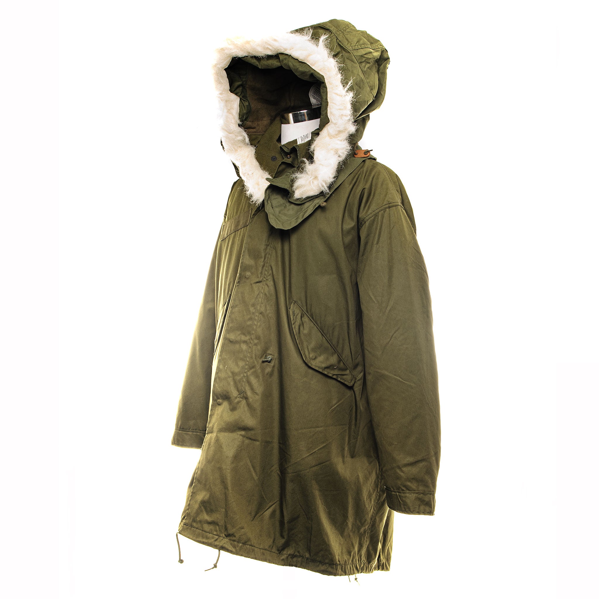 Original US Army Fishtail Parka Complete 1988 Large with Liner Deadstock - Vintage Military Outerwear for Cold Weather & Outdoor Adventures