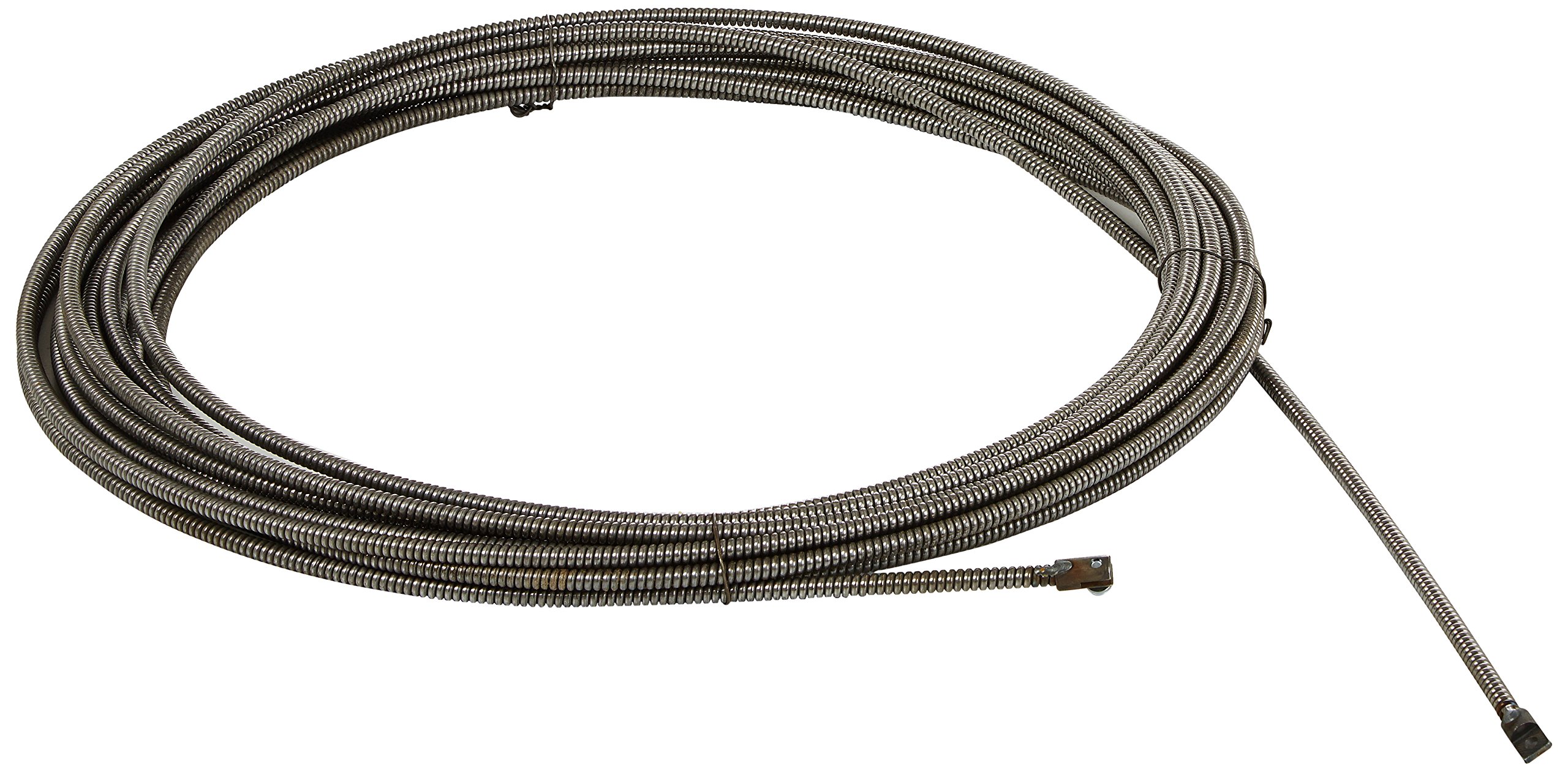 75EM2 Flexible Drain Cleaner Cable with Wire Spring Core - Unclog Sinks, Showers & Tubs - Heavy-Duty Plumbing Snake for Home & Commercial Use