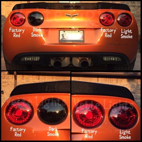 C6 Corvette Eagle Eye LED Halo Tail Lights - Smoked Lens with Sequential Turn Signals - Compatible with 2005-2013 Chevy Corvette - Perfect for Night Driving & Car Shows